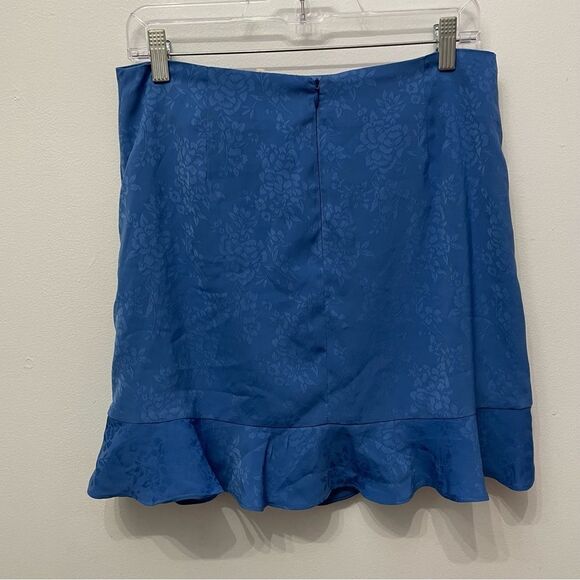 Rushed Skirt Coquette 10 Women’s Floral Blue Mini - Picture 3 of 8